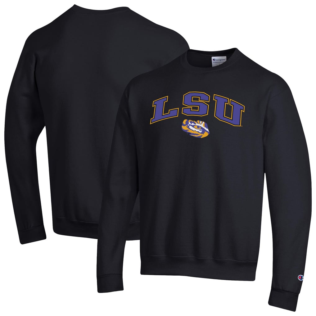  LSU Tigers Champion Arch Over Logo Pullover Sweatshirt - Black
